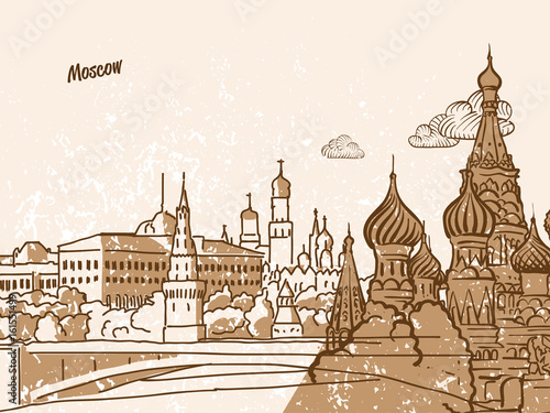 Moscow, Russia, Greeting Card
