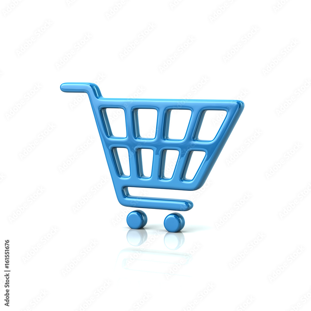 Blue shopping cart icon Blue shopping cart icon