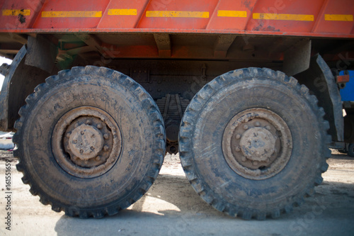 Wheel of large truck and trailers