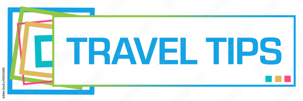 Travel Tips Colorful Squares Bar Travel Tips Colorful Squares Bar