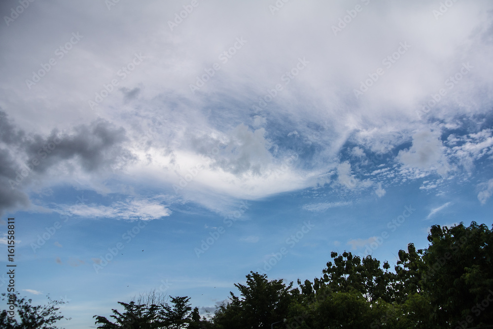 Beautiful sky in evening at the countryside in Thailand. Beautiful sky in evening at the countryside in Thailand.