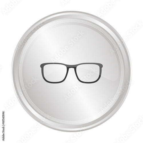 Brille - Verchromter Button