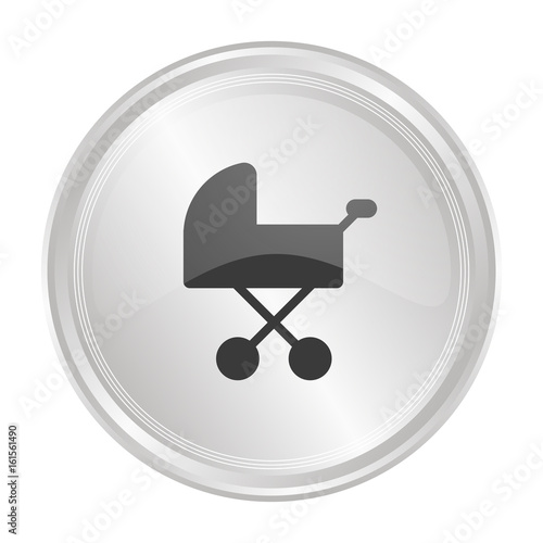 Kinderwagen - Verchromter Button