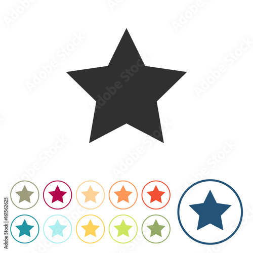 Runde Schaltflächen - Stern - Bewertung - Favorit