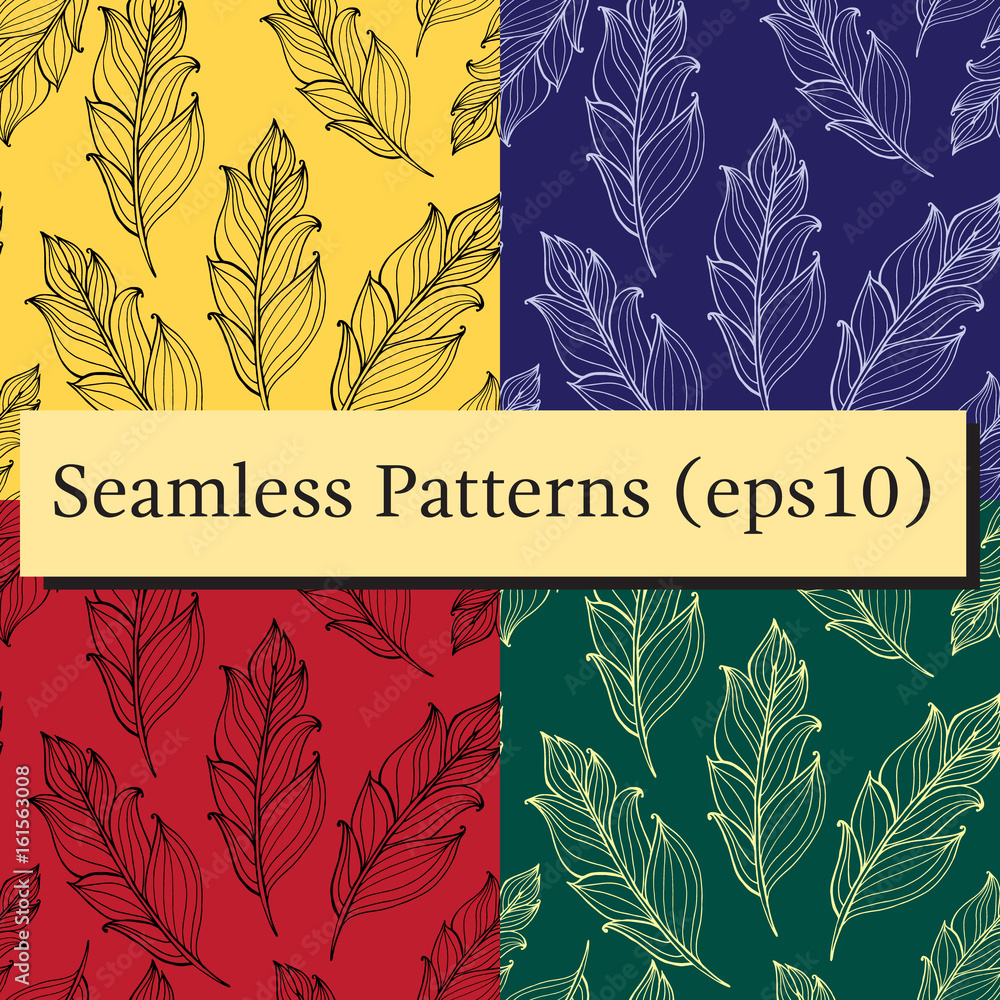 Hand drawn doodle zentangle feather pattern. Vector hand-drawn hipster ...