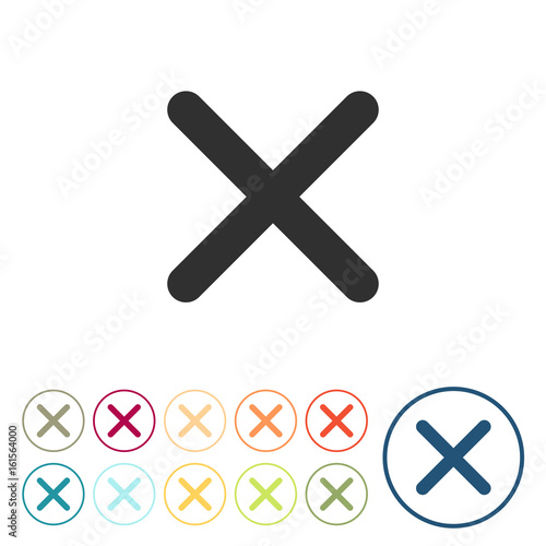 Runde Schaltflächen - Kreuz - Abbruch - Ablehnen
