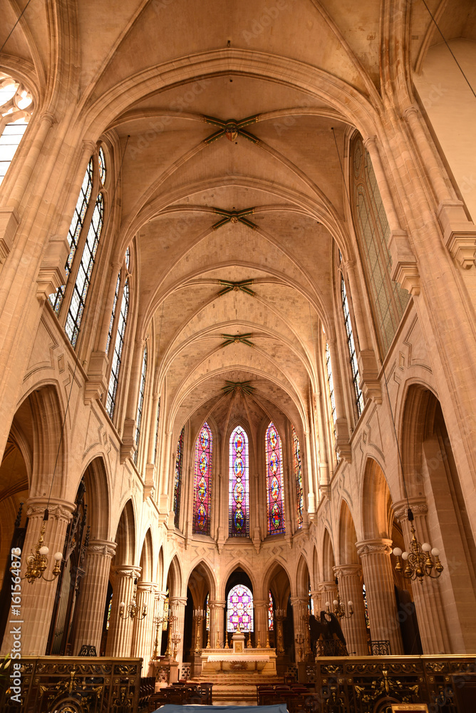 Nef de l'église Saint-Germain-L'auxerrois à Paris, France
