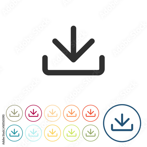 Runde Schaltflächen - Download-Button