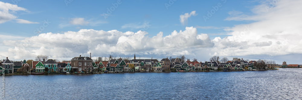 Typical houses of the Zaanse Schans in Holland, the Netherlands