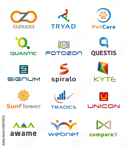 Ensemble de Quinze Logos et Icones - Conception Charte Graphique