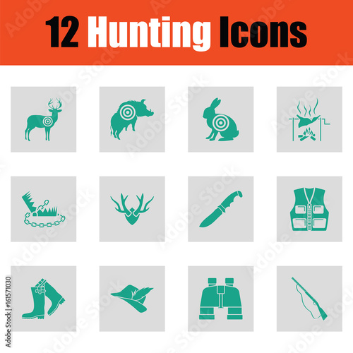 Set of hunting icons