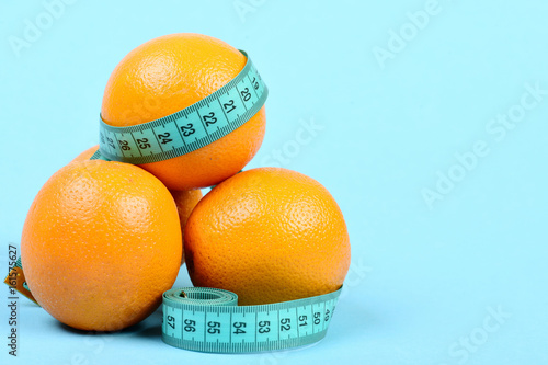 Oranges and ruler