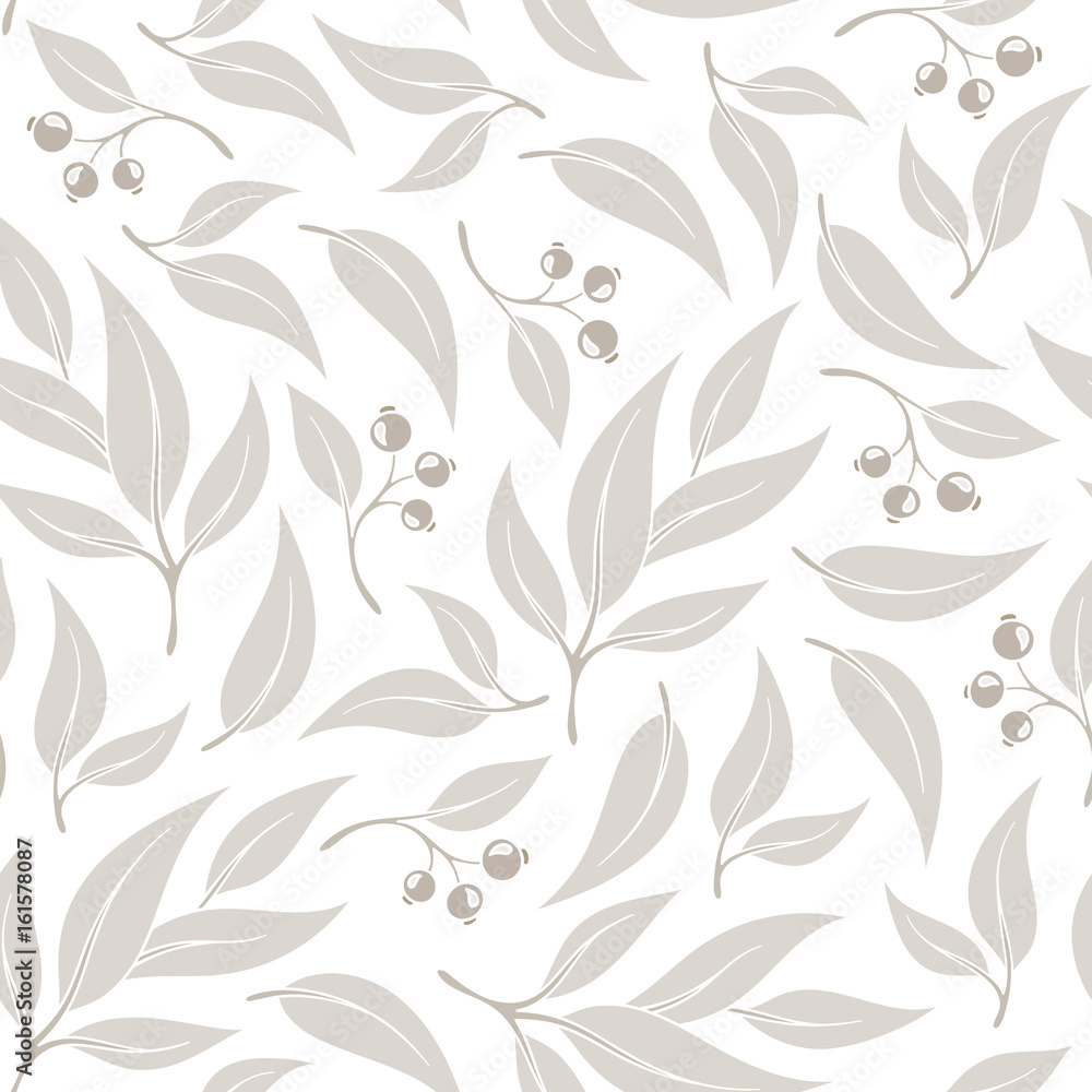 Seamless eucalyptus leaf pattern. Seamless eucalyptus leaf pattern.