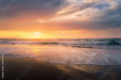 beach shore at sunset © mimadeo