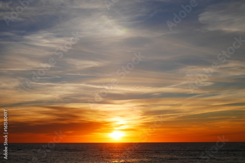Sonnenuntergang in St. Jean de Luz an der französischen Atlantikküste