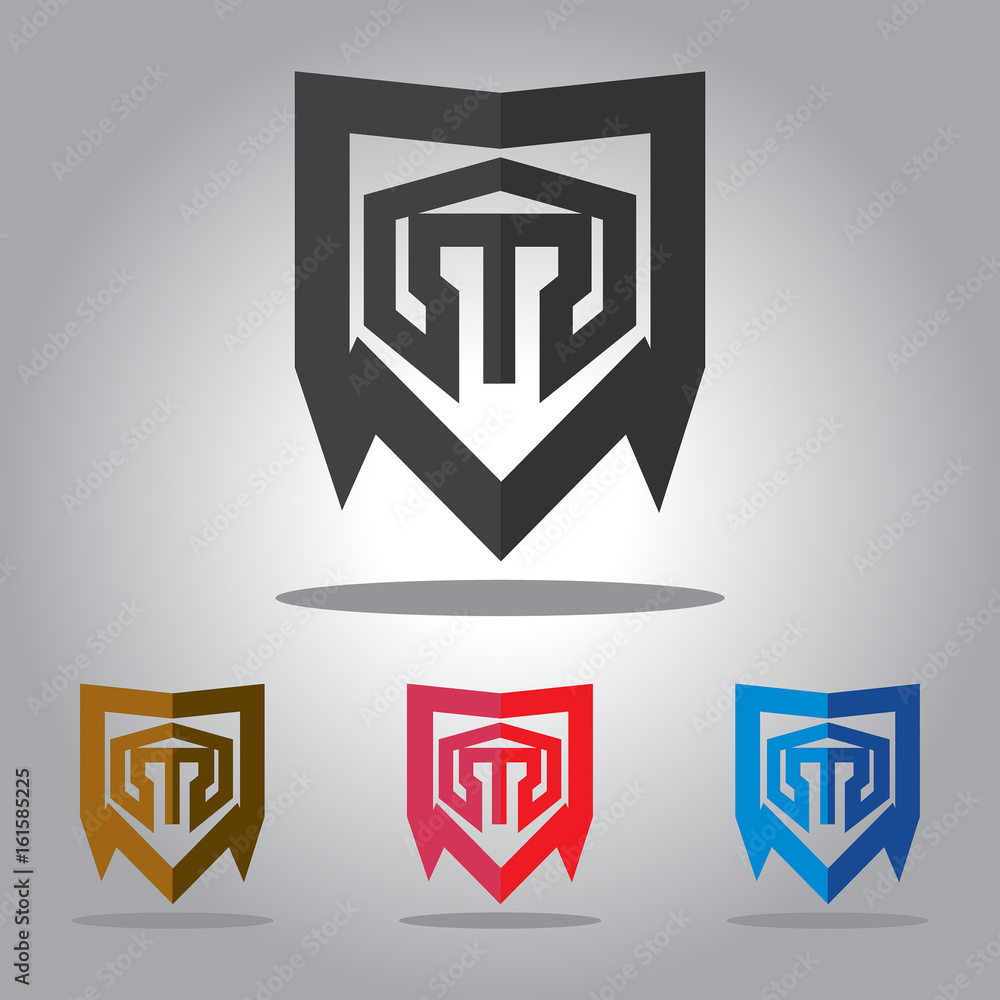 abstrack vector logo design tempelate shield abstrack vector logo design tempelate shield