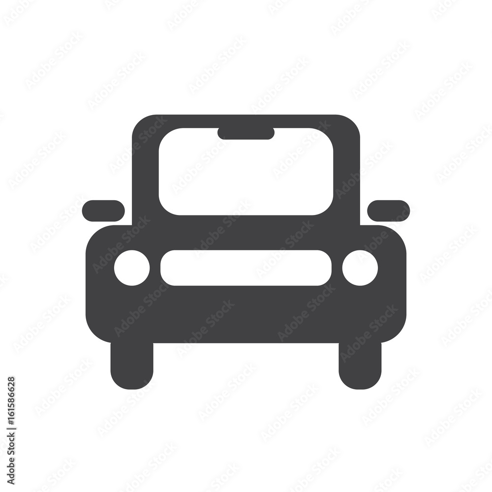 Vehicle icon, filled flat sign, solid glyph pictogram, Car vector illustration Vehicle icon, filled flat sign, solid glyph pictogram, Car vector illustration