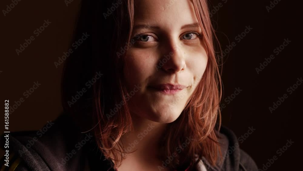 Teen girl having fun and making funny faces, 4K UHD slowmo Teen girl having fun and making funny faces, 4K UHD slowmo