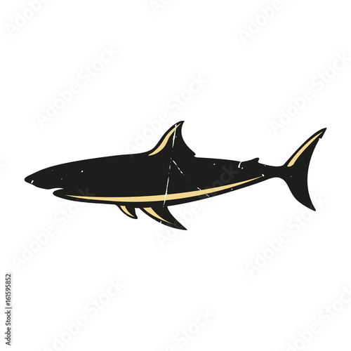 Retro Fisch,  Hai Logo