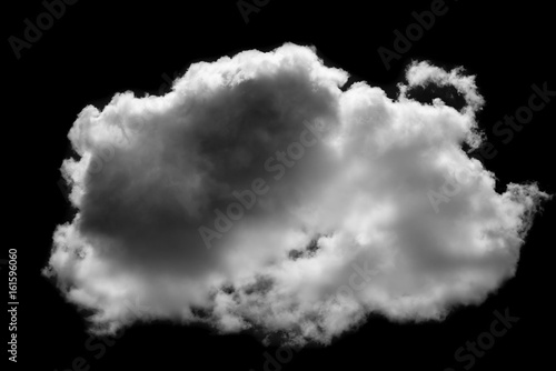 Cloud isolated on black background