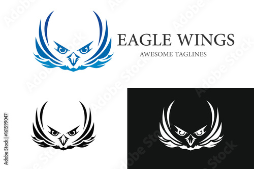 Eagle Wings. Bird Logo Illustration Design