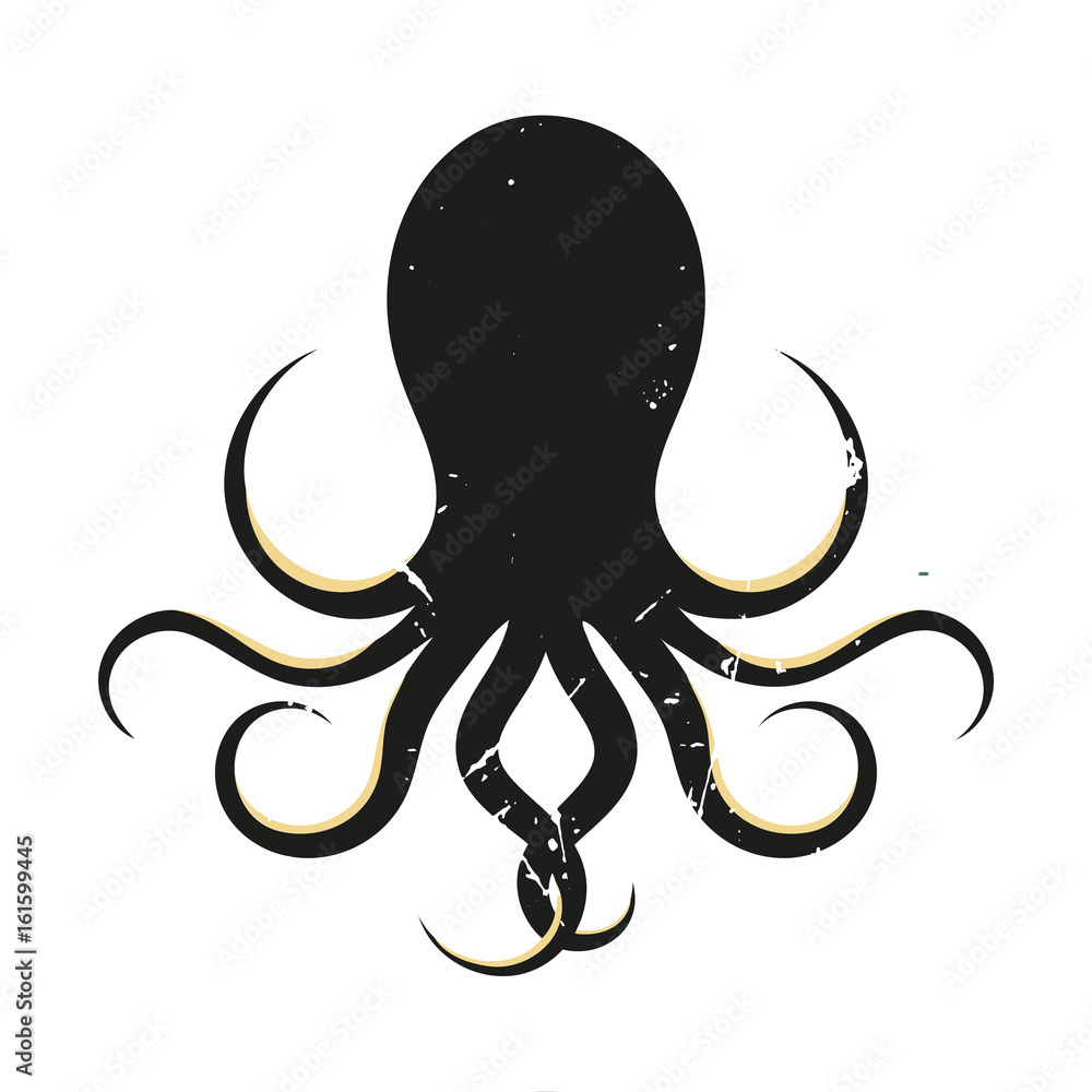 Obraz premium Octopus Logo, Tintenfisch, Krake