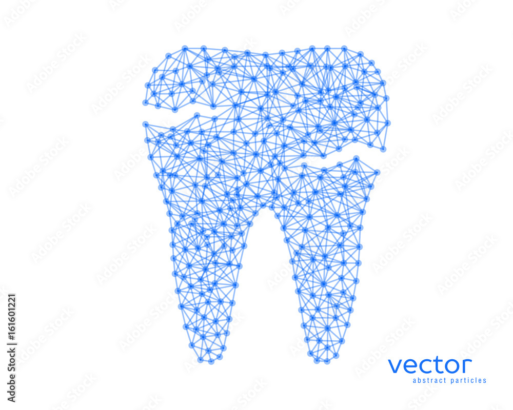 Abstract vector illustration of tooth with caries. Abstract vector illustration of tooth with caries.