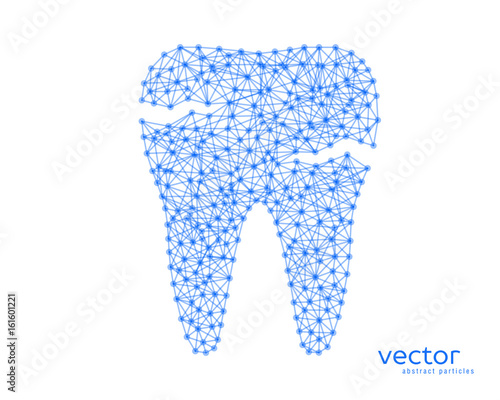 Abstract vector illustration of tooth with caries.