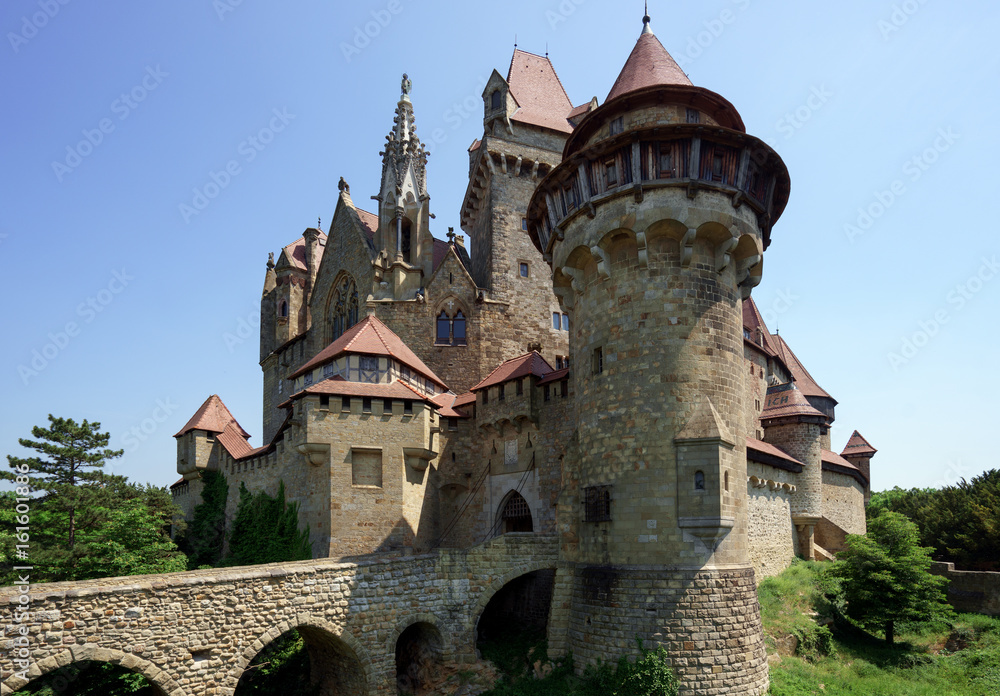 The Castle Burg Kreuzenstein near Leobendorf in Lower Austria, highly detailed