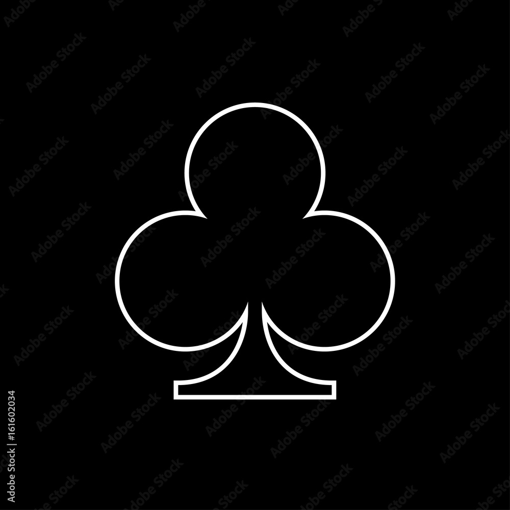 Club icon black and white vector illustration