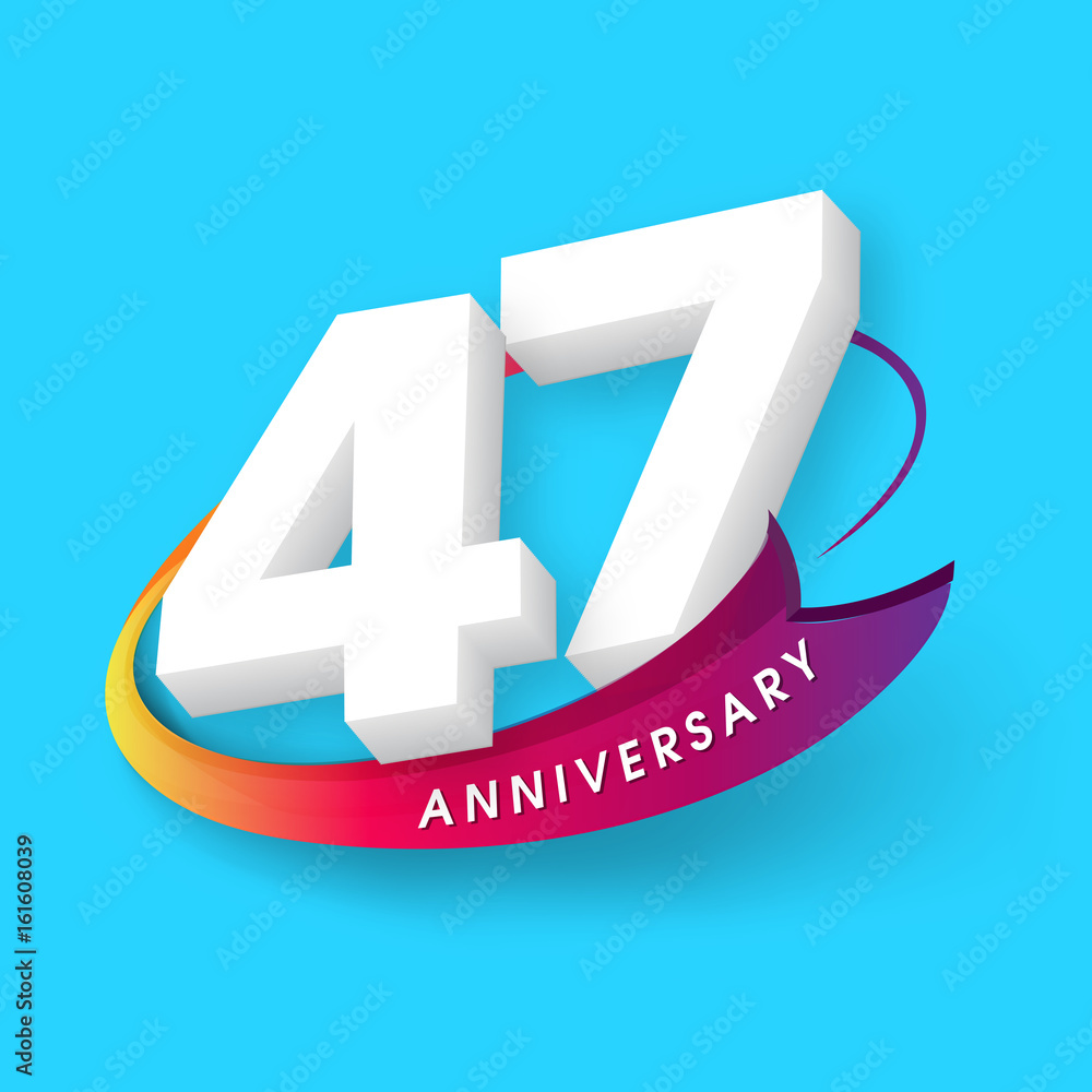 Fototapeta premium Anniversary emblems 47 anniversary template design