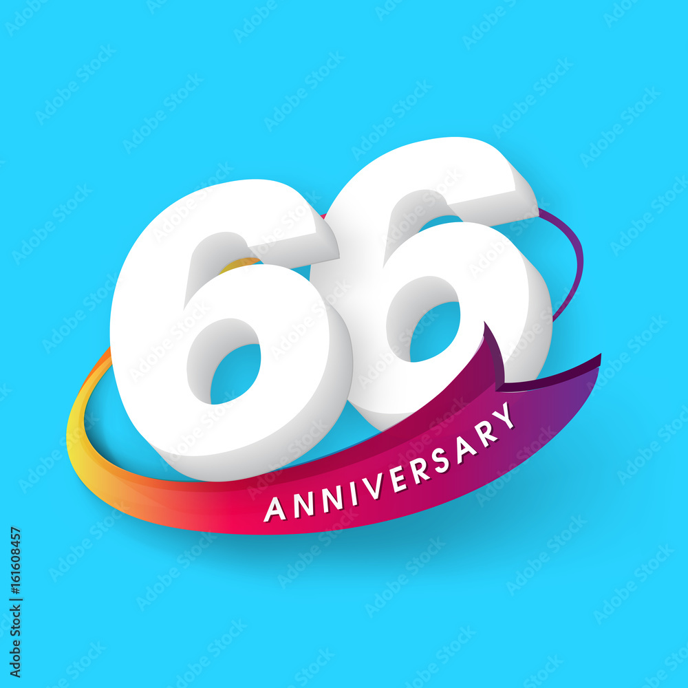 Obraz premium Anniversary emblems 66 anniversary template design