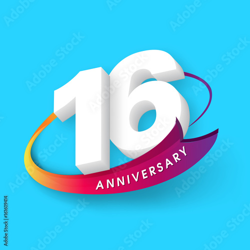 Anniversary emblems 16 anniversary template design