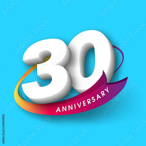Anniversary emblems 30 anniversary template design