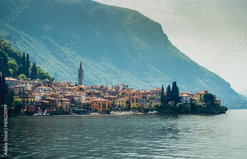 Town of Varenna town at Lake como,Italy. scenic landscapes of Lago di Como - Cadenabbia, Italy