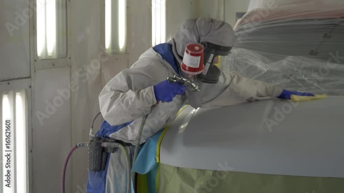 Prepping a car to paint with an air brush