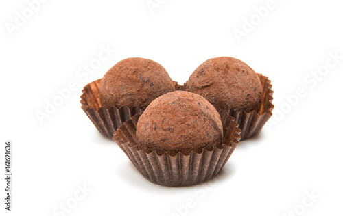 Candy truffles isolated