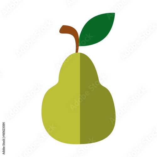 pear fruit icon over white background vector illustration