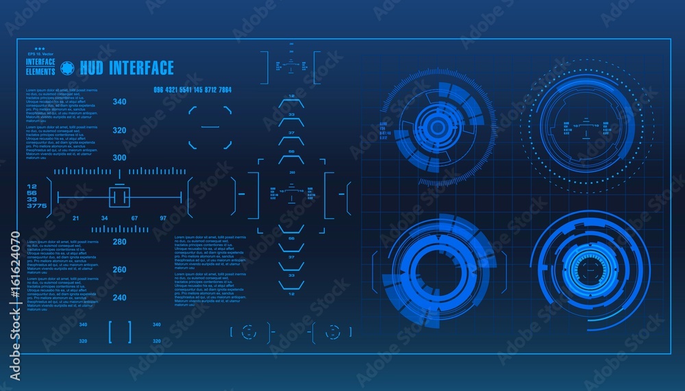 Obraz premium Futuristic virtual graphic touch user interface, HUD