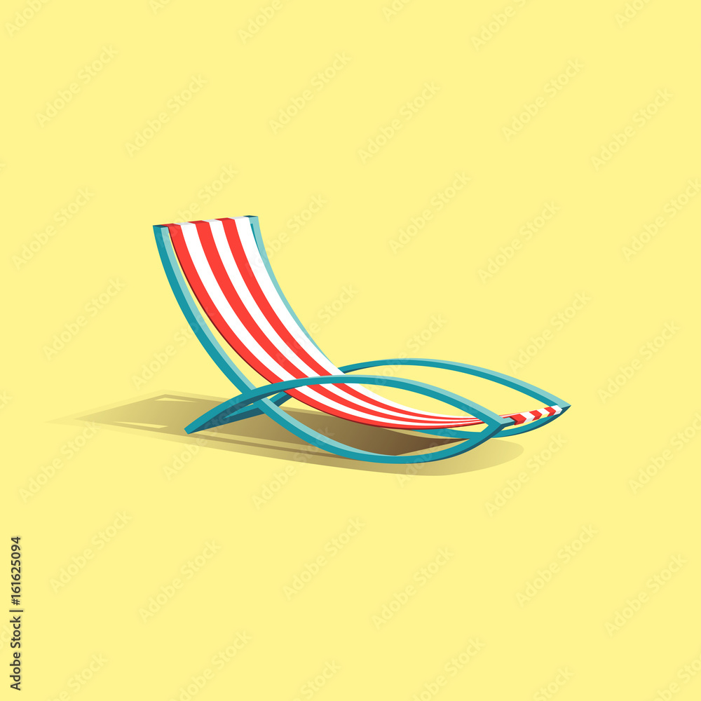 Obraz premium Beach vector deck chair