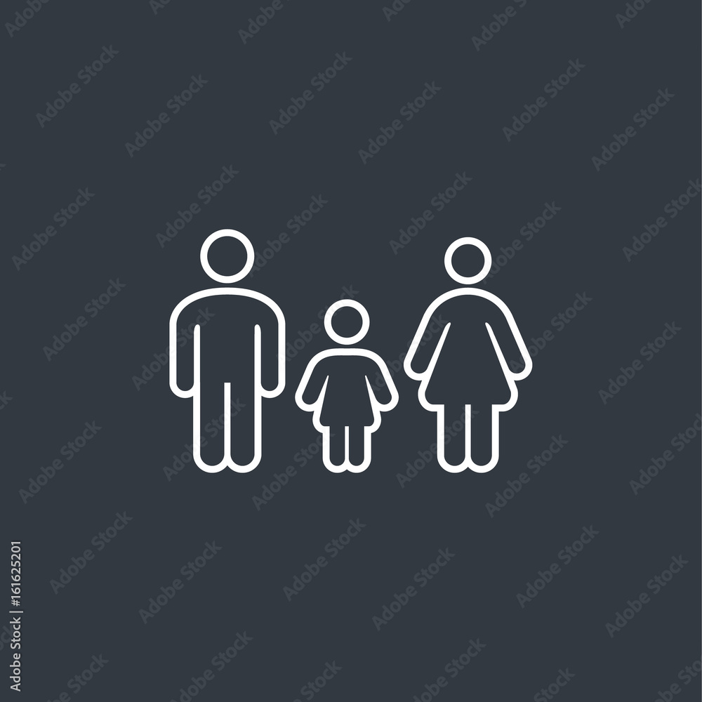 Silhouette family. family icon Silhouette family. family icon