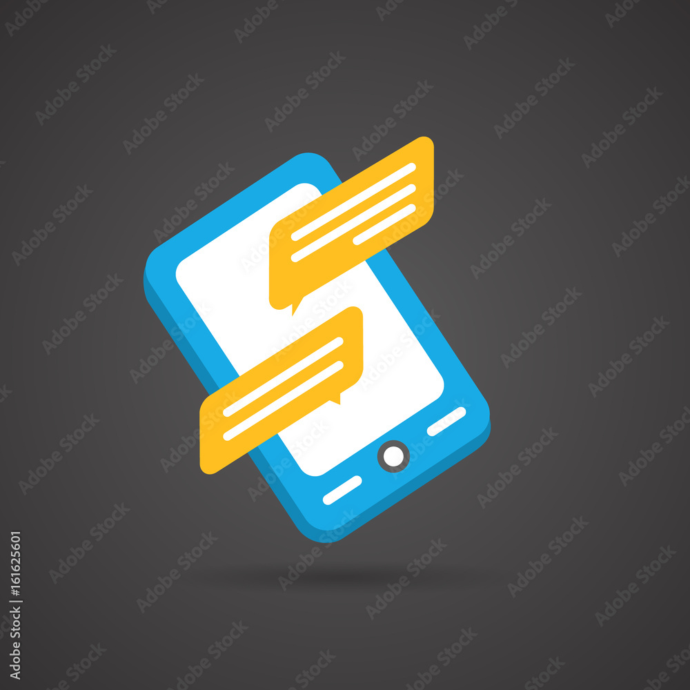 Colorful flat social icon on Dark Background Colorful flat social icon on Dark Background