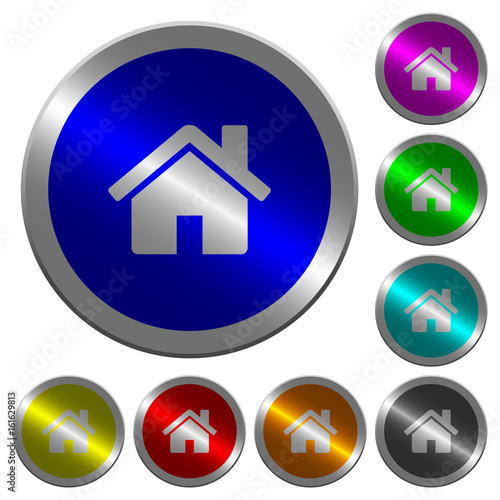 Home luminous coin-like round color buttons