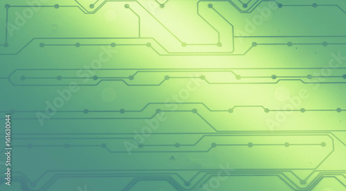 Wallpaper Mural Green circuit board new technology in future, clear system Torontodigital.ca