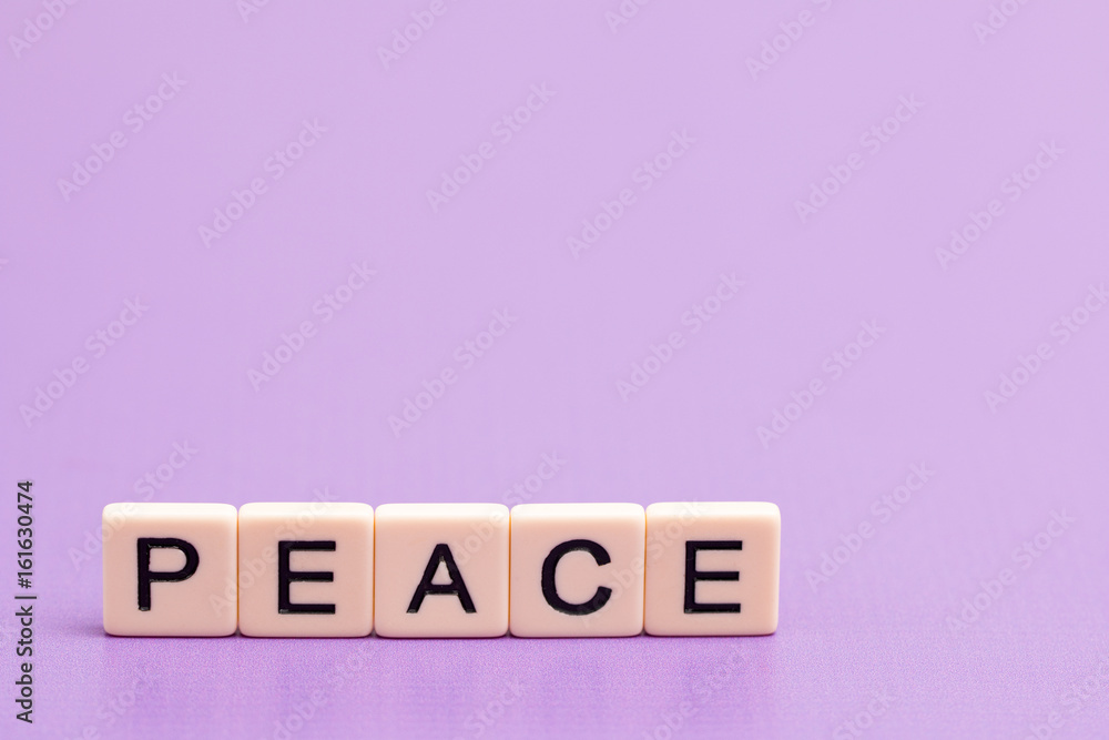 Peace Spelled out in Tiles Peace Spelled out in Tiles