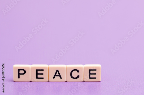 Peace Spelled out in Tiles