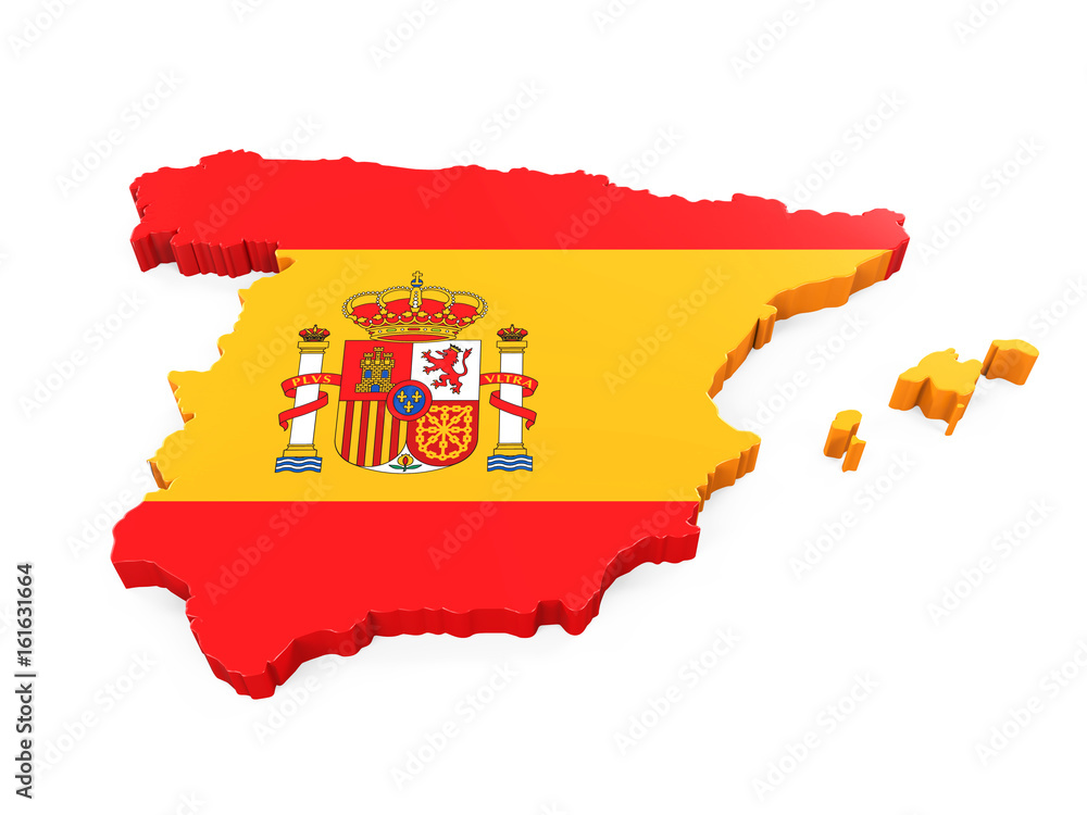 Obraz premium Map of Spain Isolated