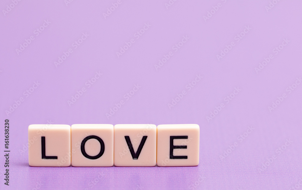 Love Spelled Out in Tiles Love Spelled Out in Tiles
