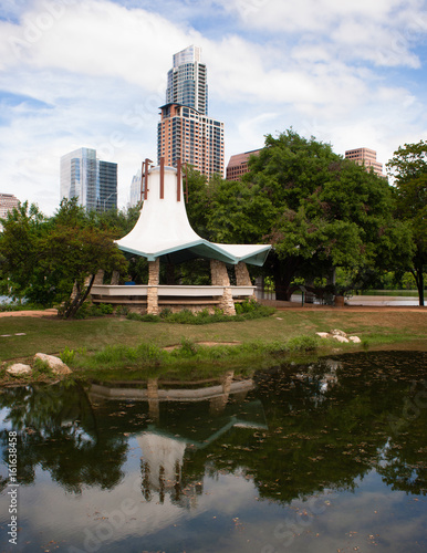 Park Pond Vertical Composition Austin Texas Afternoon photo