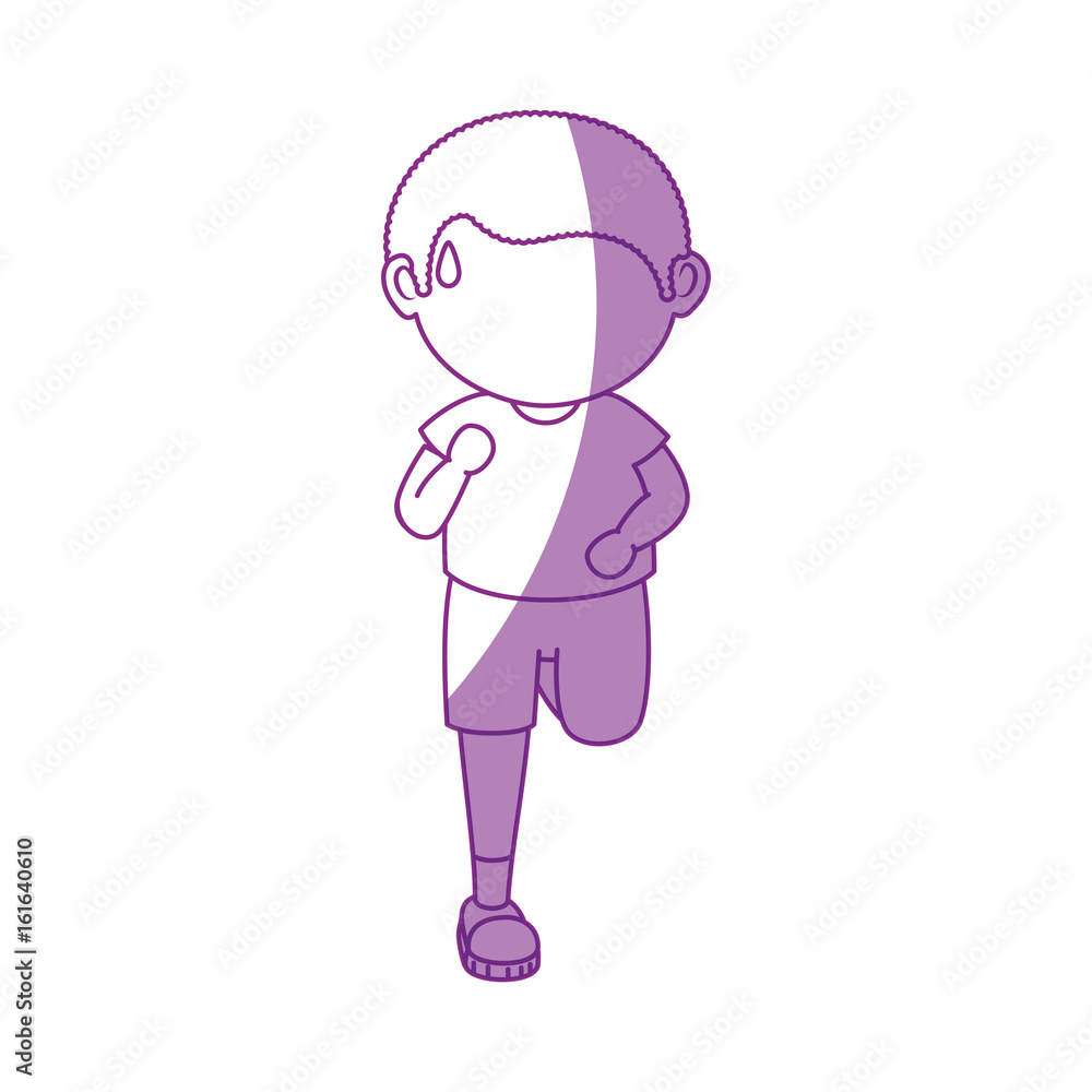 boy running cartoon icon vector illustration graphic design boy running cartoon icon vector illustration graphic design